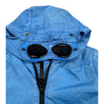 C.P. Company Giubbino tinta unita con Zip E Cappuccio Azzurro per Bambino 12CKOW008A AZZURRO C.P. COMPANY 