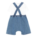 Teddy E Minou Completo 2 Pezzi T-Shirt-Salopette per Neonato E25CP064J0003 BLU TEDDY E MINOU 