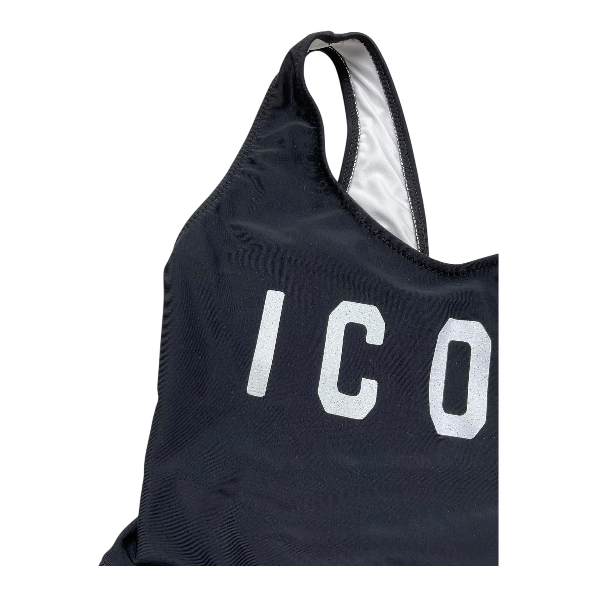 Icon Costume Intero Tinta Unita con Apertura per Bambina CSTM NERO ICON 