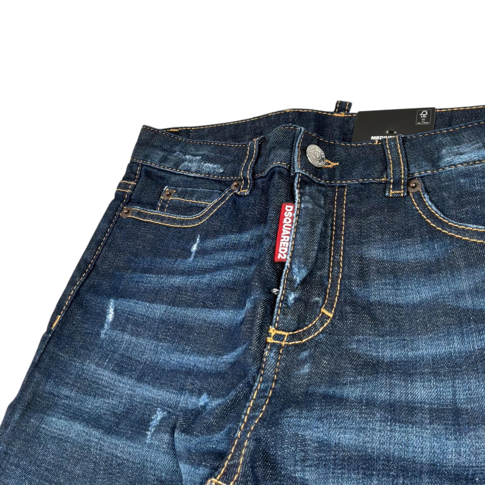 Dsquared2 Jeans Tinta Unita 5 Tasche per Bambino DQ01DX BLU DSQUARED2 