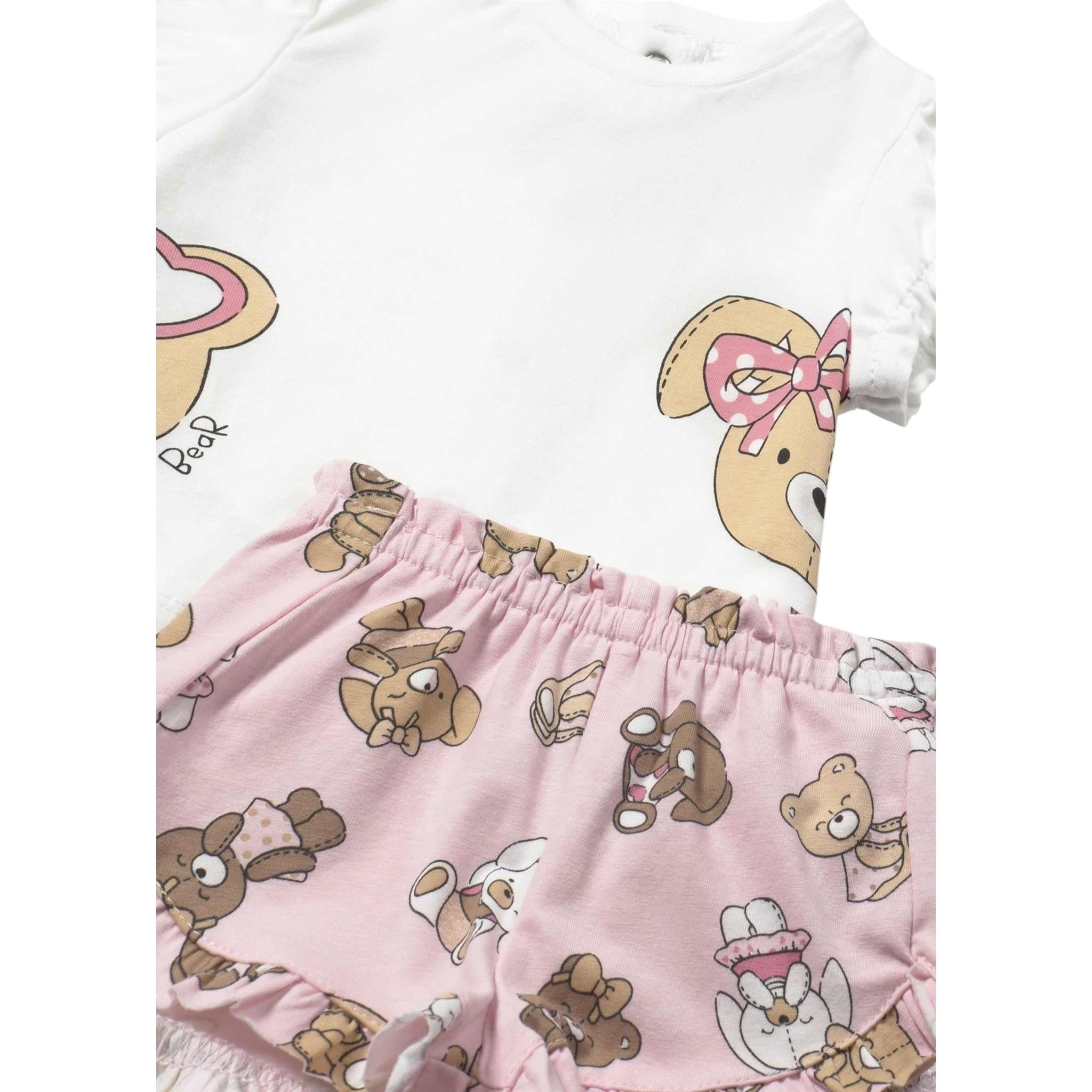 Mayoral Completo 2 Pezzi T-Shirt-Culotte Bianco/Rosa per Neonata 3EK116XX BIANCO/ROSA MAYORAL 