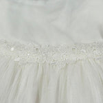 Amaya Abito Giromanica Tinta Unita con Tulle per Neonata 591419 BIANCO AMAYA 