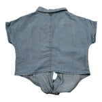 Please Camicia Mezza Manica Tinta Unita per Neonata CC85010G71 AZZURRO PLEASE 