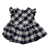 Le Coconne Camicia Mezza Manica Fantasia Quadretti Blu Per Neonata