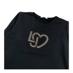 LIU JO abito modello felpa tinta unita con stampa Nero per Bambina KF4023XXXX NERO LIU JO 