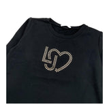 LIU JO abito modello felpa tinta unita con stampa Nero per Bambina KF4023XXXX NERO LIU JO 