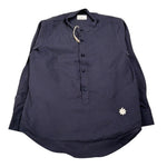 Manuel Ritz Camicia Manica Lunga Collo Coreano tinta unita Blu per Bambino MR1992 BLU MANUEL RITZ 