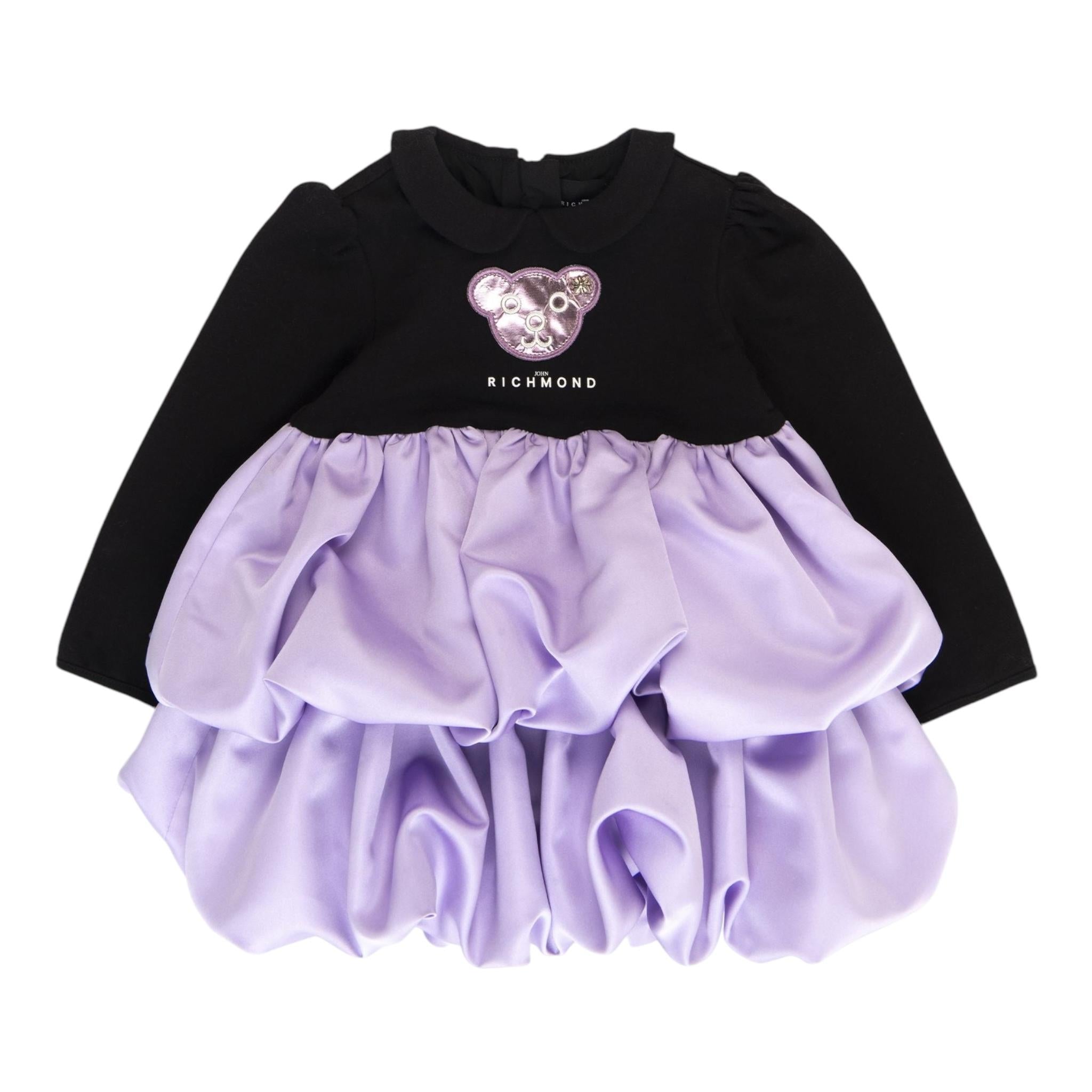 JOHN RICHMOND abito tinta unita con gonnellone manica lunga Nero per Bambino RIA24077VEJ NERO JOHN RICHMOND 