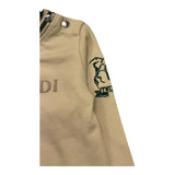 TRUSSARDI shirt girocollo tinta unita con stampa Panna per Neonato TIA25147TS PANNA TRUSSARDI 