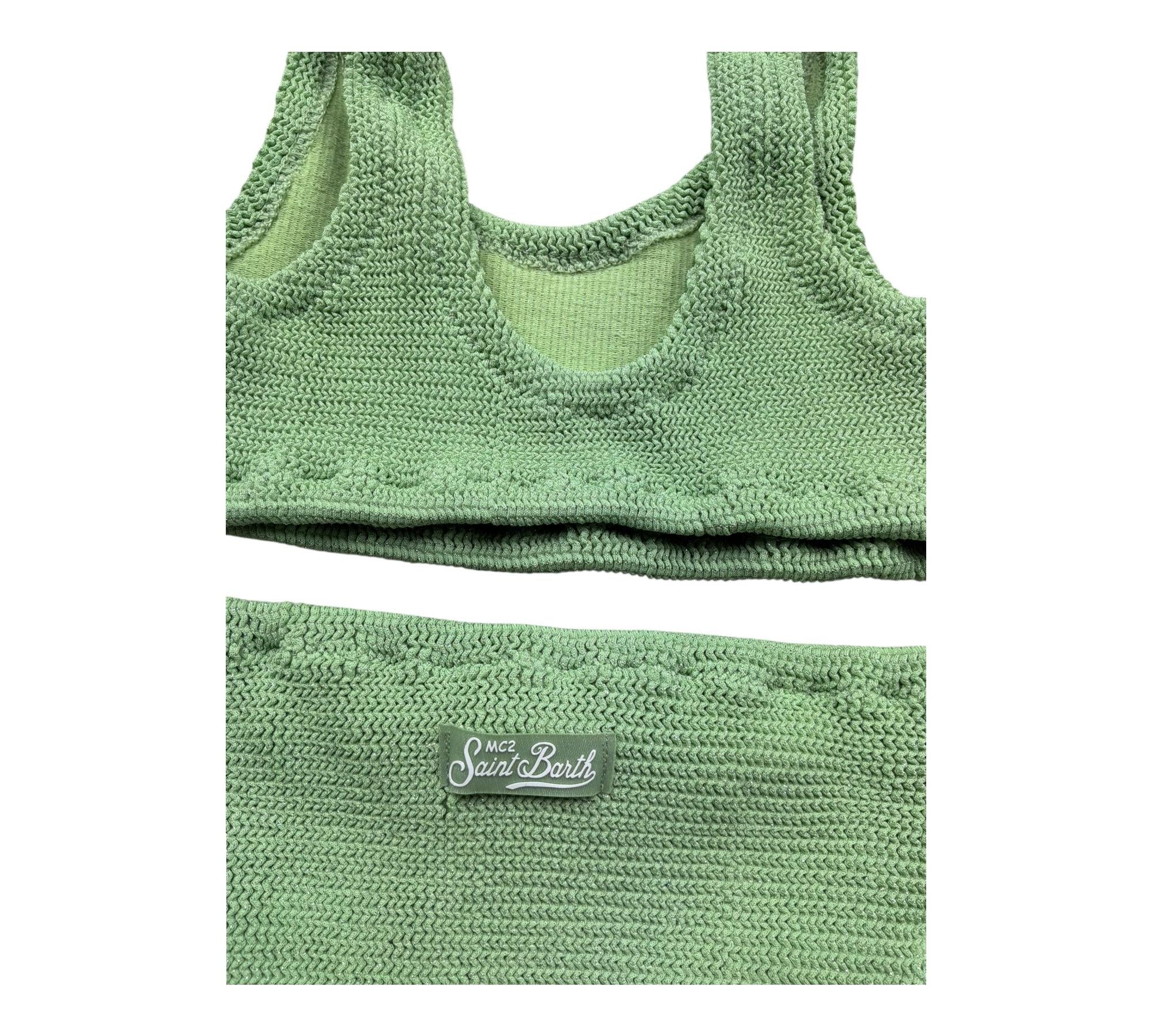 Saint Barth Costume 2 Pezzi Fascia-Mutandina per Bambina BAKER VERDE SAINT BARTH 