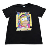 Gavroche T-Shirt Girocollo tinta unita con Stampa Nero per Bambino B928 NERO GAVROCHE 