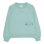 C.P. Company Felpa Chiusa Girocollo Tinta Unita per Bambino CUF015 VERDE ACQUA C.P. COMPANY 