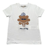 Manuel Ritz T-Shirt Girocollo Tinta Unita con Stampa per Neonato MR3107NX BIANCO MANUEL RITZ 