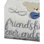 Lalalu' Coperta Tinta Unita con Ricami per Neonata E24420 BIANCO LALALU' 