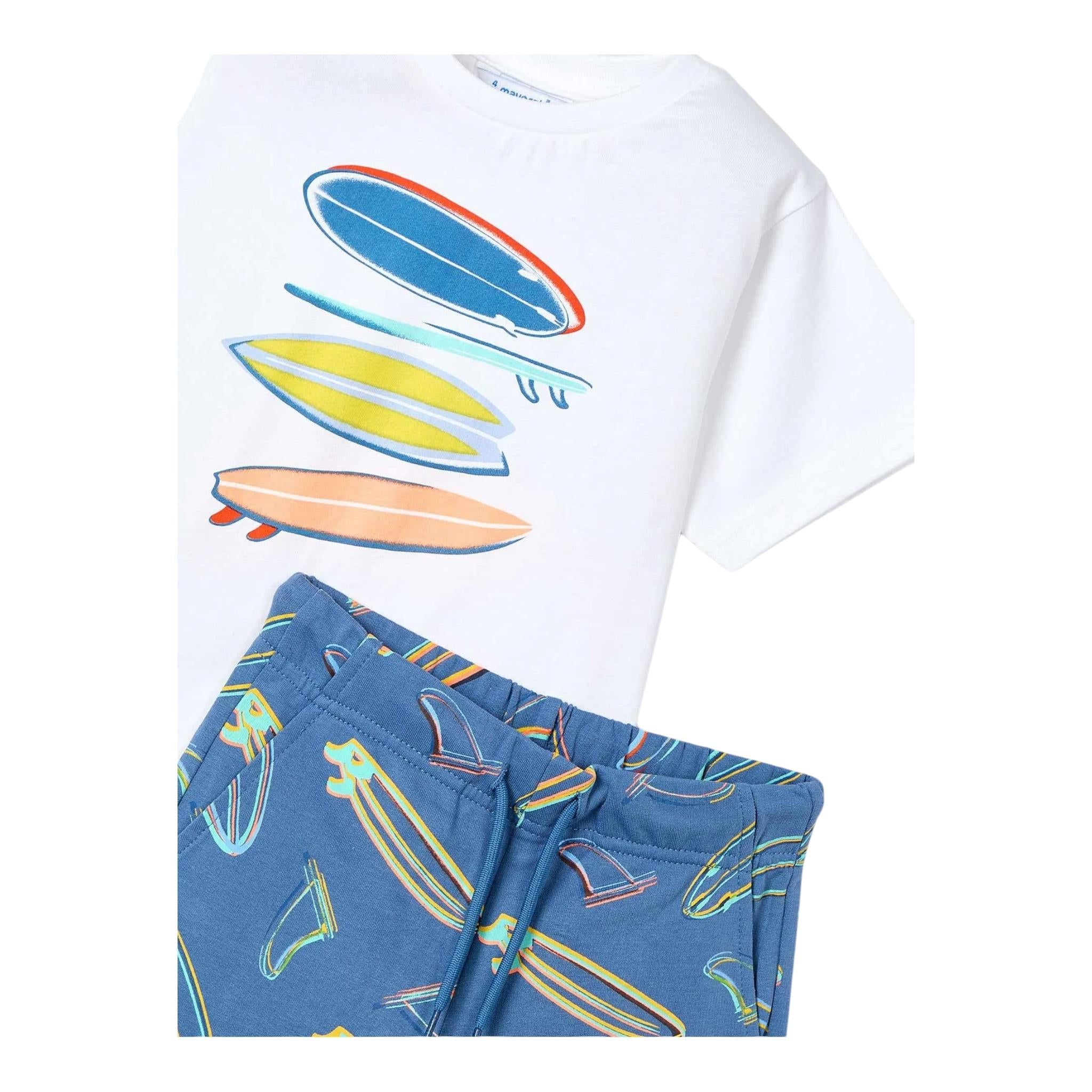 Mayoral Completo 2 Pezzi T-Shirt-Bermuda per Bambino 360444 BIANCO MAYORAL 