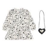 MAYORAL abito tinnta unita girocollo con fantasia e borsetta Bianco per Bambina 4931X BIANCO MAYORAL 