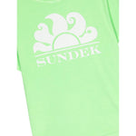 Sundek T-Shirt Girocollo Tinta Unita con Logo per Bambino B021TEJ78TC VERDE SUNDEK 