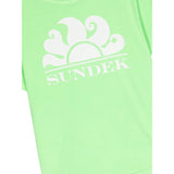 Sundek T-Shirt Girocollo Tinta Unita con Logo per Bambino B021TEJ78TC VERDE SUNDEK 