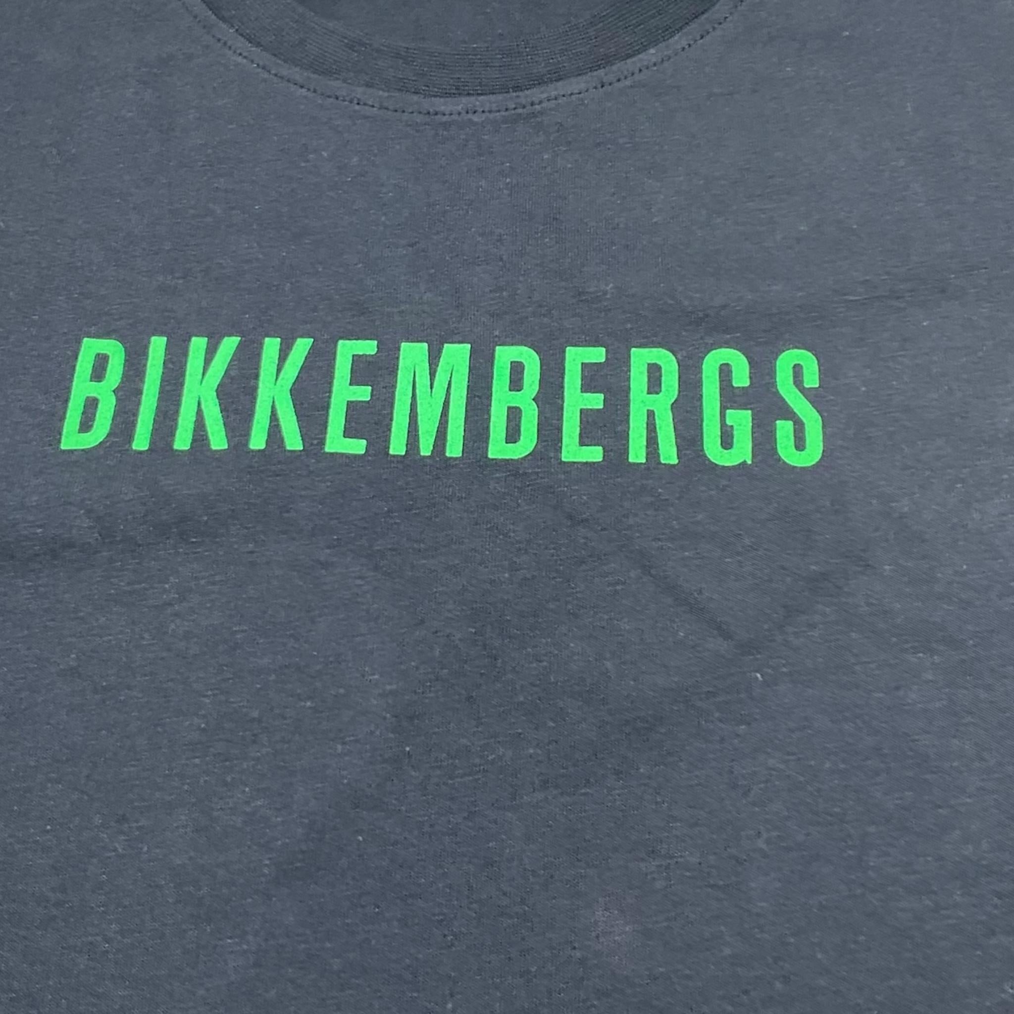 Bikkembergs T-Shirt Girocollo Tinta Unita con Stampa per Bambino FHIE NERO BiKKEMBERGS 