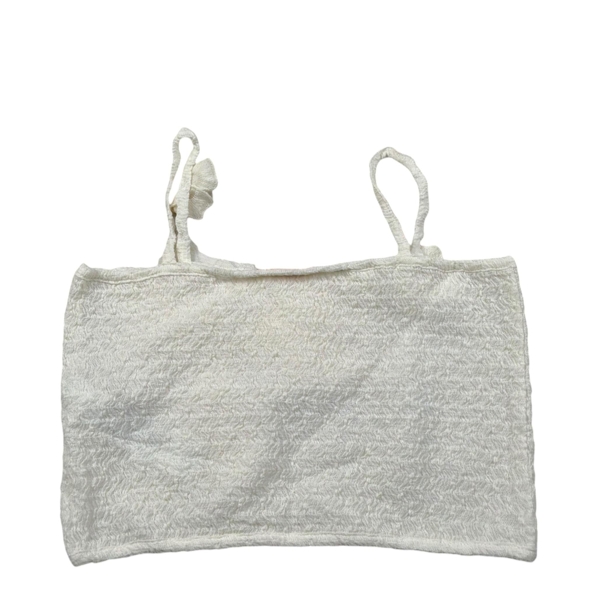 Please Top Tinta Unita con Applicazioni per Bambina M02032G73 PANNA PLEASE 