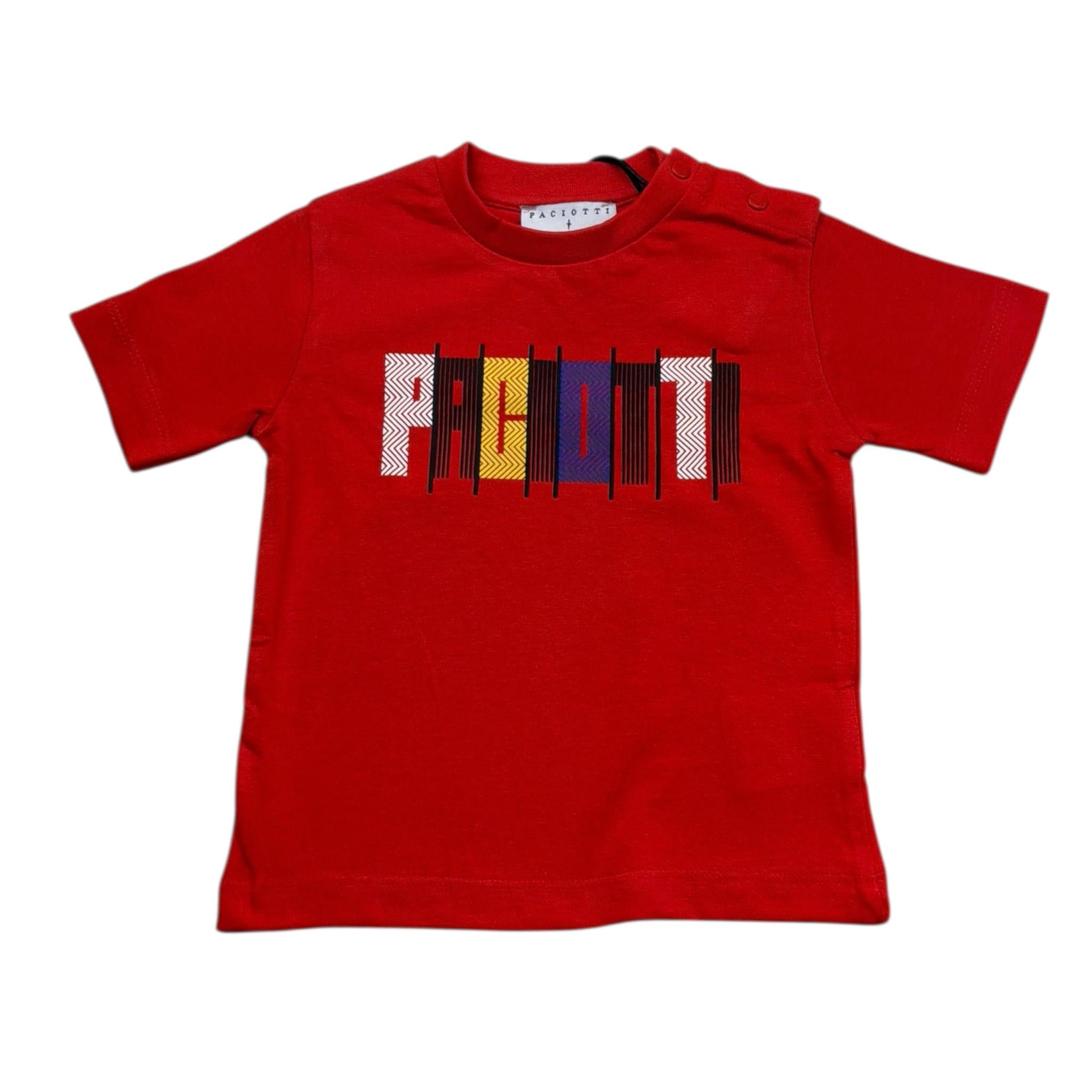 Cesare Paciotti T-Shirt Girocollo Tinta Unita con Stampa per Neonato TSP5115BX ROSSO CESARE PACIOTTI 