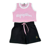 Refrigiwear Completo 2 Pezzi Top-Short per Neonata RG1471W25XN NERO/ROSA REFRIGIWEAR 