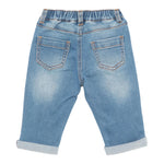 Moschino Jeans tinta unita con Elastico In Vita Azzurro per Neonato MUP05FJXX AZZURRO MOSCHINO 