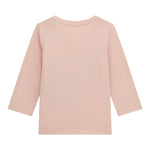 GUESS shirt girocollo tinta unita con stampa in contrasto  Rosa per Neonata A4I05K6YW4 ROSA GUESS 