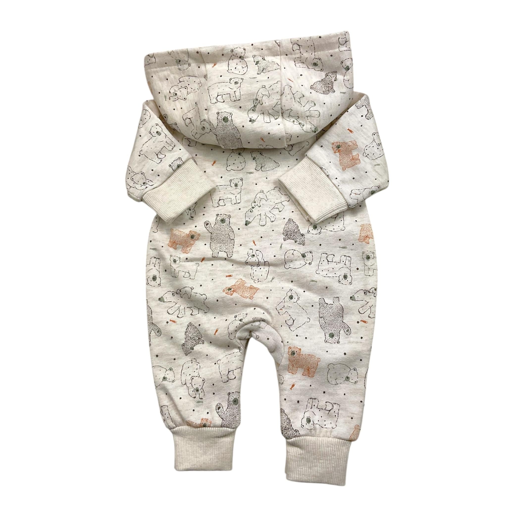 MINI YATSI tutina tinta unita cn stampa orsi e capuccio Panna per Neonato 24433410 PANNA MINI YATSI 