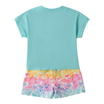 Sarabanda Completo 2 Pezzi Short-T-Shirt Verde Acqua per Neonata 0B237 VERDE ACQUA SARABANDA 