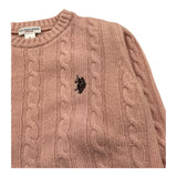 U.S. POLO ASSN maglia gircollo tinta unita Rosa per Bambina US40673 ROSA U.S. POLO ASSN 