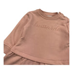 TRUSSARDI abito manica lunga tinta unita con stampa logo Rosa per Neonata TIA25003 ROSA TRUSSARDI 