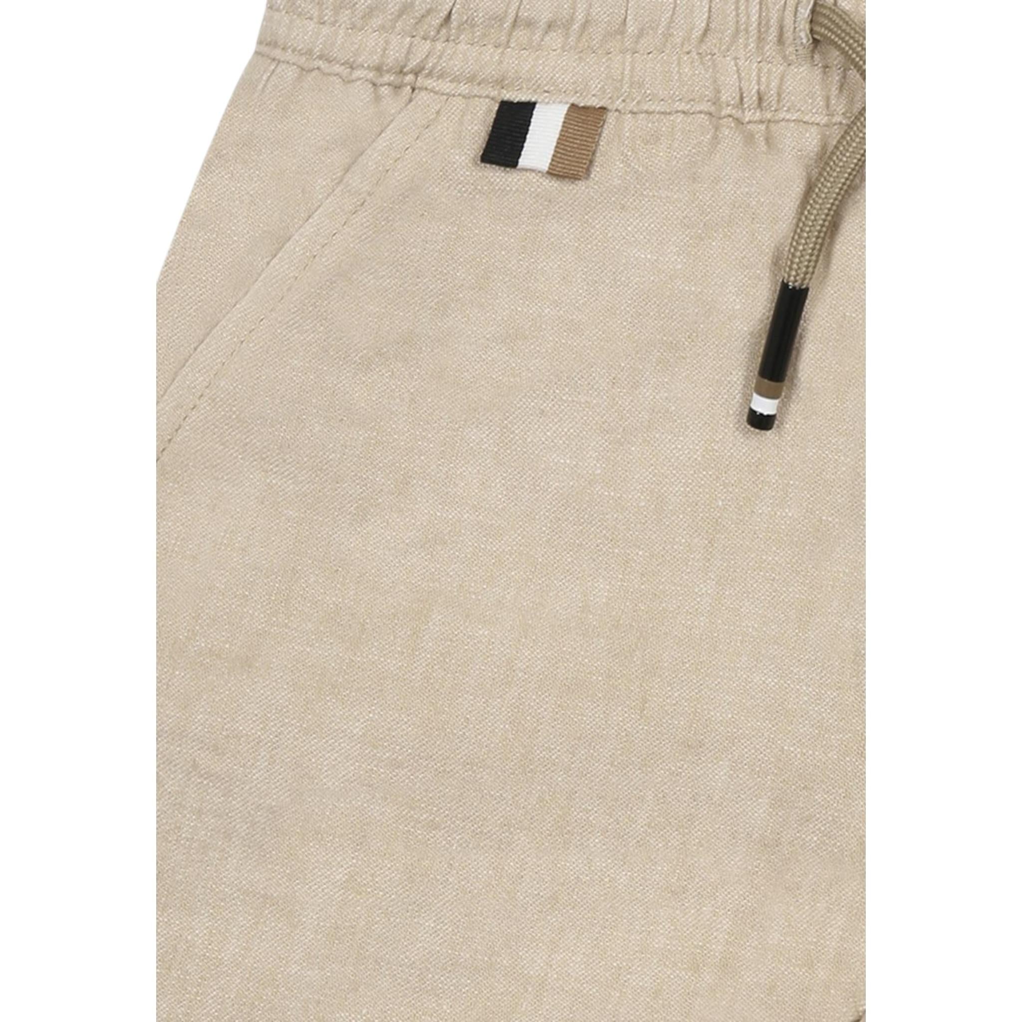 Boss Bermuda Tinta Unita con Elastico In Vita per Neonato J52082XXX BEIGE BOSS 