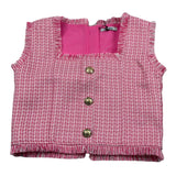 Janice Top Giromanica tinta unita Rosa per Bambina JN670R ROSA JANICE 