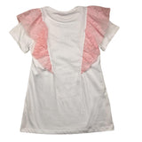 Aniye By Girl T-Shirts Mezza Manica Tinta Unita Con Tulle Bianco Per Bambina