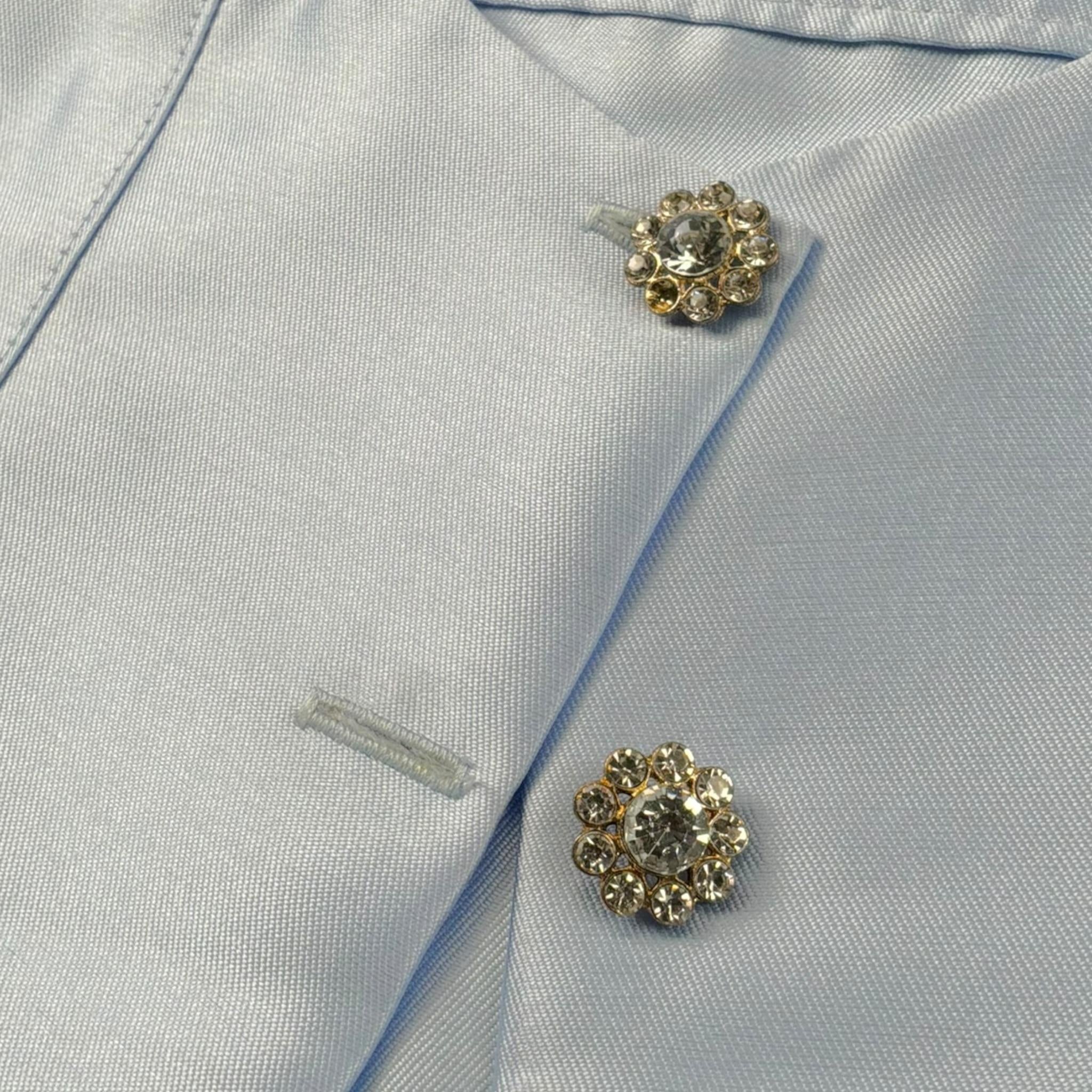 Isabel Coprispalle Tinta Unita con Bottoni Brillantini per Bambina 4464B AZZURRO ISABEL 