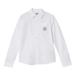GUESS camicia tinta unita con stampa Bianco per Bambino N4RH09 BIANCO GUESS 