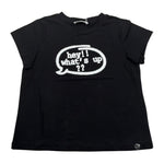 Alice Pi T-Shirt Girocollo tinta unita con Logo Nero per Bambina S232612 NERO ALICE PI 