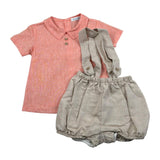 Juliana Completo 2 Pezzi Camicia-Pagliaccetto per Neonato 25199 SALMONE JULIANA 