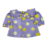 A' La Page Camicia Tinta Unita con Pois per Neonata AL16 LILLA A' LA PAGE 