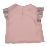 Vicolo Camicia Mezza Manica Tinta Unita Rosa Per Bambina