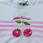 Moschino T-Shirt Modello Crop Tinta Unita con Stampa per Bambina HDM06Y BIANCO MOSCHINO 