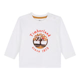 TIMBERLAND shirt girocollo tinta unita con logo Bianco per Bambino T60255J BIANCO TIMBERLAND 