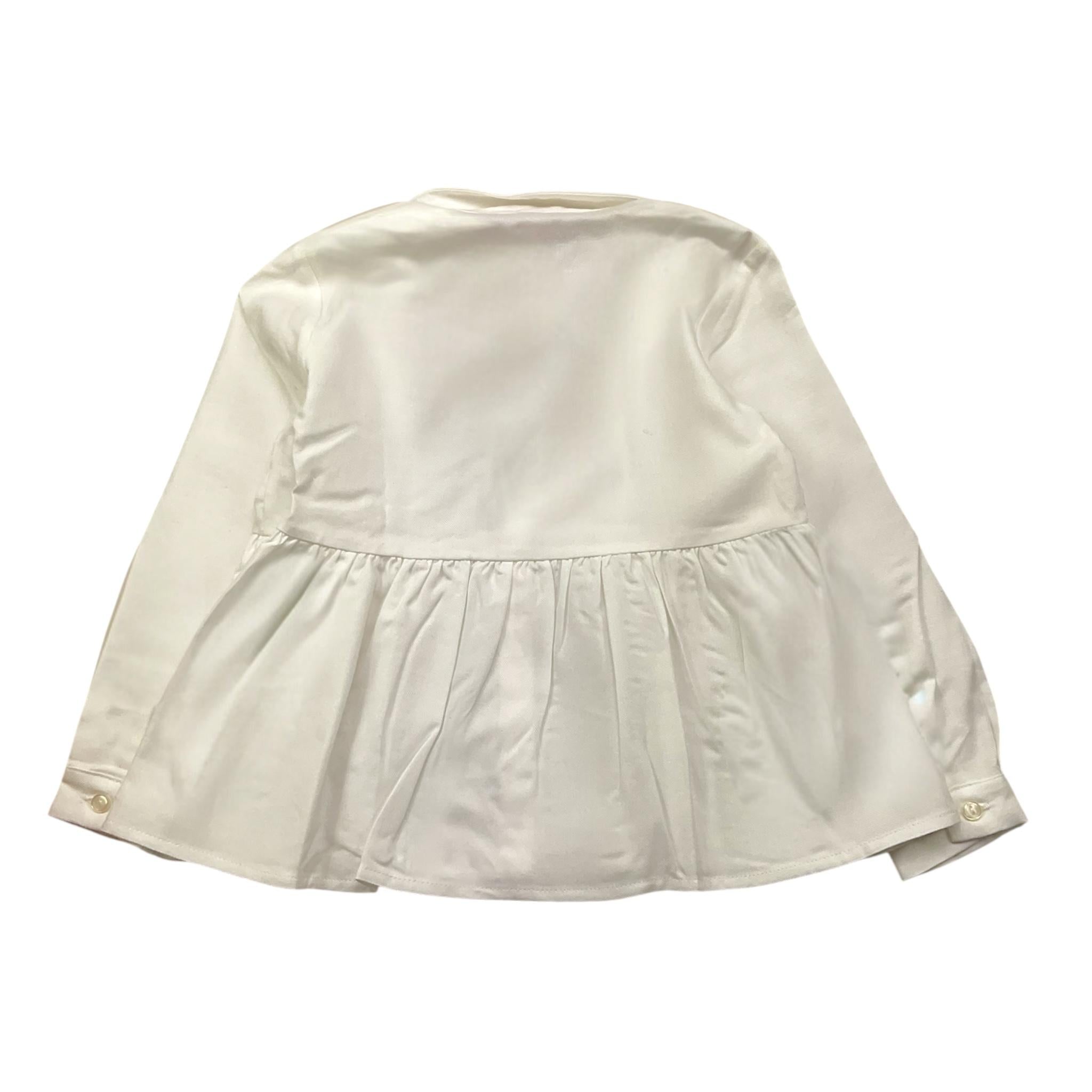 PLEASE camicia tinta unita manica lunga Bianco per Bambina CL27100G65 BIANCO PLEASE 