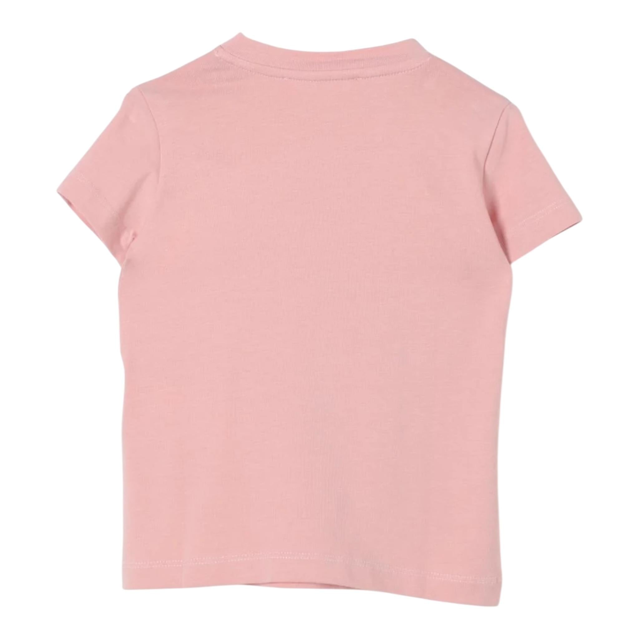 ELISABETTA FRANCHI tshirt girocollo tinta unita con logo Rosa per Bambina EFTS225 ROSA ELISABETTA FRANCHI 