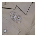 Diesel Camicia Mezza Manica Tinta Unita con Logo per Bambino J02224 GRIGIO DIESEL 