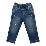 SARABANDA jeans tinta unita con girovita regolabile Blu per Neonato 7180 BLU SARABANDA 