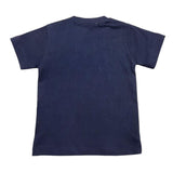 Cesare Paciotti T-Shirt, einfarbig, Rundhalsausschnitt, mit blauem Logo-Print für Neugeborene