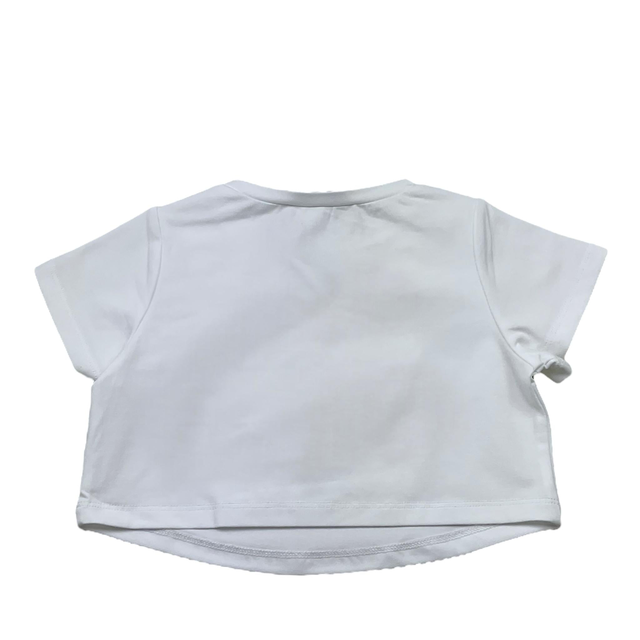 Twinset T-Shirt Girocollo Tinta Unita con Ricami per Neonata 251GJ2480N BIANCO TWINSET 
