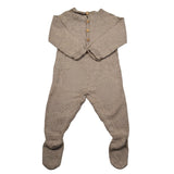Wedoble Tutina Manica Lunga Tinta Unita con Trafori per Neonato V2507346A BEIGE WEDOBLE 